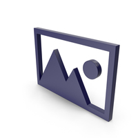 Picture Dark Blue Icon PNG & PSD Images
