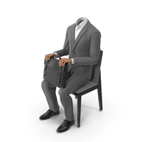 Chair Waiting Bag Suit Grey PNG & PSD Images