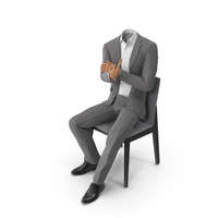 Chair Middle Finger Left Suit Grey PNG & PSD Images