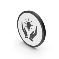 Icon Hands Holding Light Bulb PNG & PSD Images