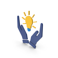 Symbol Hands Holding Light Bulb PNG & PSD Images