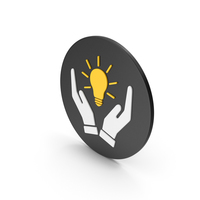 Hands Holding Light Bulb Icon PNG & PSD Images