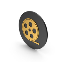 Film Roll Gold Icon PNG & PSD Images