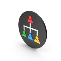 Hierarchical Organization Colored Icon PNG & PSD Images