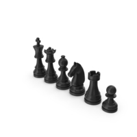 Black Chess Pieces Set PNG & PSD Images