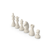 White Chess Pieces Set PNG & PSD Images