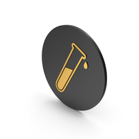 Test Tube Gold Icon PNG & PSD Images