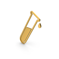 Symbol Test Tube Gold PNG & PSD Images