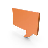 Speech Bubble Orange PNG & PSD Images