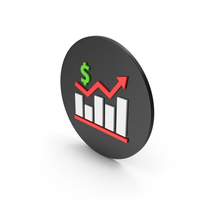 Graph Chart With Dollar Sign Icon PNG & PSD Images