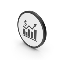 Icon Graph Chart With Dollar Sign PNG & PSD Images