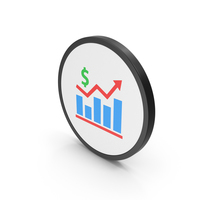 Icon Graph Chart With Dollar Sign PNG & PSD Images