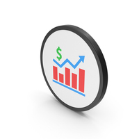 Icon Graph Chart With Dollar Sign PNG & PSD Images