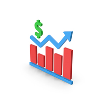 Symbol Graph Chart With Dollar Sign PNG & PSD Images