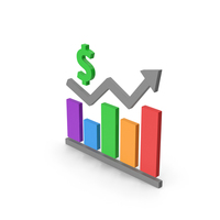 Symbol Graph Chart With Dollar Sign PNG & PSD Images