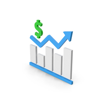 Symbol Graph Chart With Dollar Sign PNG & PSD Images