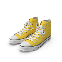 Basketball Leather Shoes Yellow PNG & PSD Images