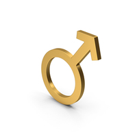 Symbol Male Gold PNG & PSD Images