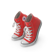 Basketball Leather Shoes Bent Red PNG & PSD Images