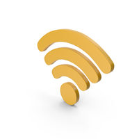 WiFi Symbol Yellow PNG & PSD Images