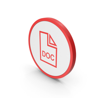 Icon DOC File Red PNG & PSD Images