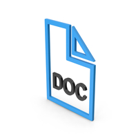 Symbol DOC File Blue PNG & PSD Images