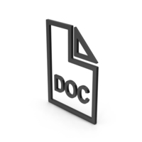 Symbol DOC File Black PNG & PSD Images