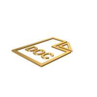 Gold Symbol DOC File PNG & PSD Images