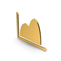 Symbol Curve Graph Chart Gold PNG & PSD Images
