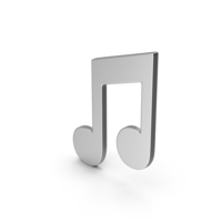 Symbol Music Note Silver PNG & PSD Images