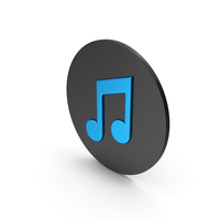 Music Note Blue Icon PNG & PSD Images