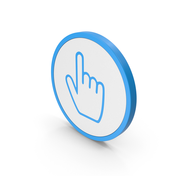 Icon Hand Cursor Blue PNG & PSD Images