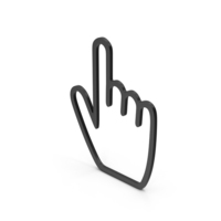 Symbol Hand Cursor Black PNG & PSD Images