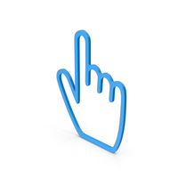Symbol Hand Cursor Blue PNG & PSD Images