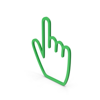 Symbol Hand Cursor Green PNG & PSD Images
