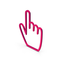Symbol Hand Cursor Metallic PNG & PSD Images