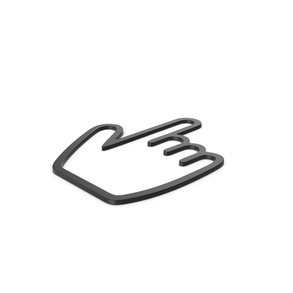 Black Symbol Hand Cursor PNG & PSD Images