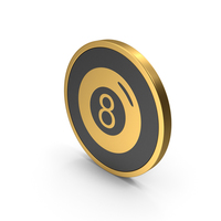 Gold Icon Magic 8 Ball PNG & PSD Images