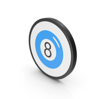 Icon Magic 8 Ball Blue PNG & PSD Images