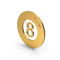 Symbol Magic 8 Ball Gold PNG & PSD Images