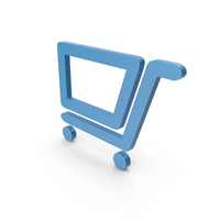 Shopping Cart Blue Symbol PNG & PSD Images