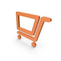 Shopping Cart Orange Symbol PNG & PSD Images