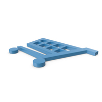 Blue Shopping Cart Symbol PNG & PSD Images