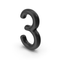 Number 3 Black PNG & PSD Images