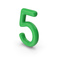Number 5 Green PNG & PSD Images