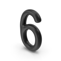Number 6 Black PNG & PSD Images