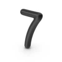 Number 7 Black PNG & PSD Images
