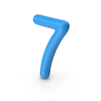 Number 7 Blue PNG & PSD Images