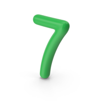Number 7 Green PNG & PSD Images