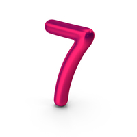 Number 7 Metallic PNG & PSD Images